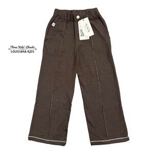 NEW Alba Of Denmark Sz 116 (6Y) Organic Chocolate Brown Rock It Box Pants